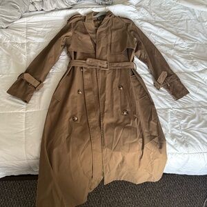 Nasty Gal Collection Oversized Trench Coat Beige Size 6